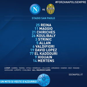 formazioni ufficiali napoli verona