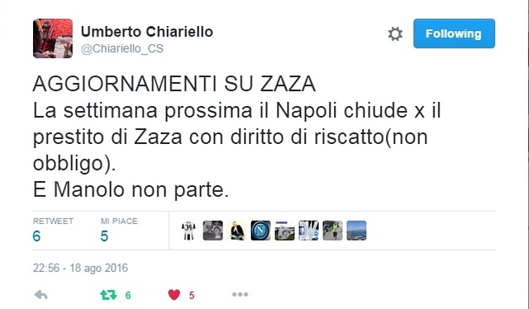 Chiariello Twitter