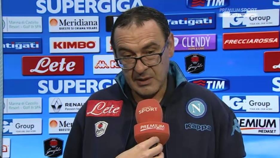 Sarri: Ero arrabbiato per le vicende di gioco, non con Mancini