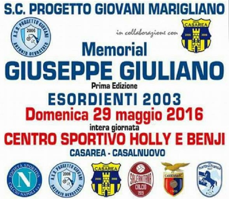 1° MEMORIAL “G.Giuliano”- Gran kermesse a Casalnuovo il 29 maggio
