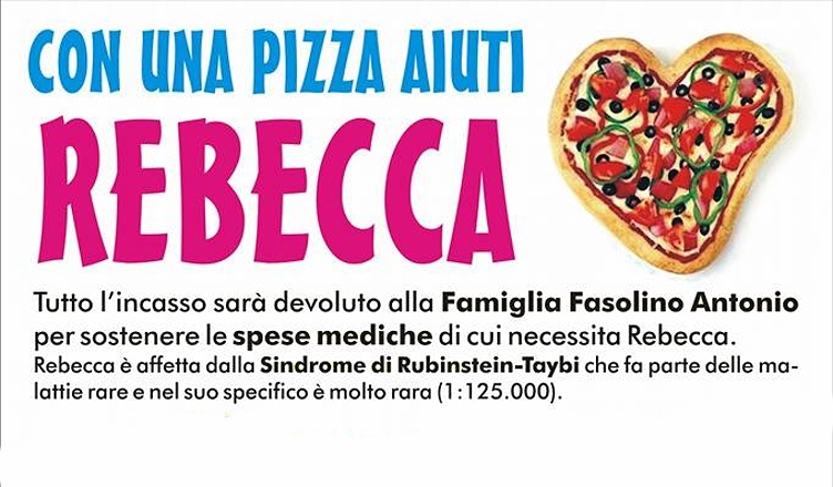 SOLIDARIETA’ – Con una pizza aiuti Rebecca