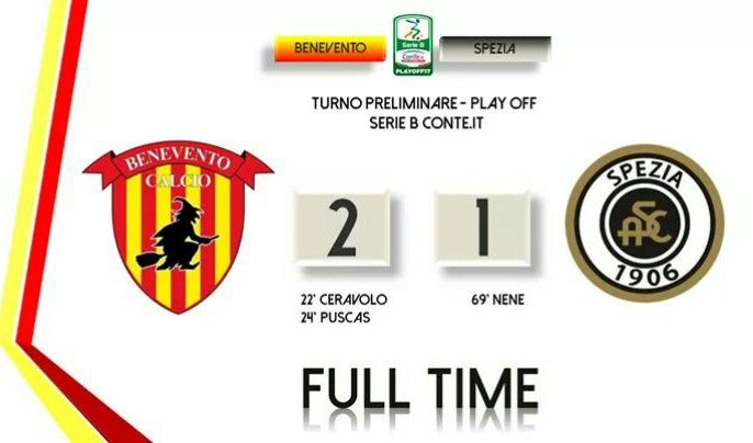 Il Benevento s’impone allo Spezia, vola alle semifinali dei play-off