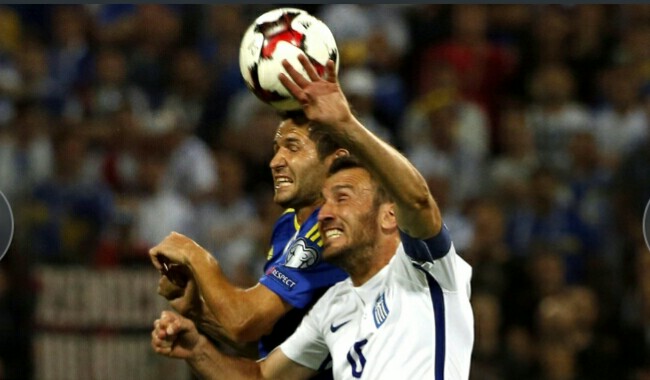 FOTO –  Bosnia-Grecia, ecco come è stato ridotto Torosidis da Lulic!