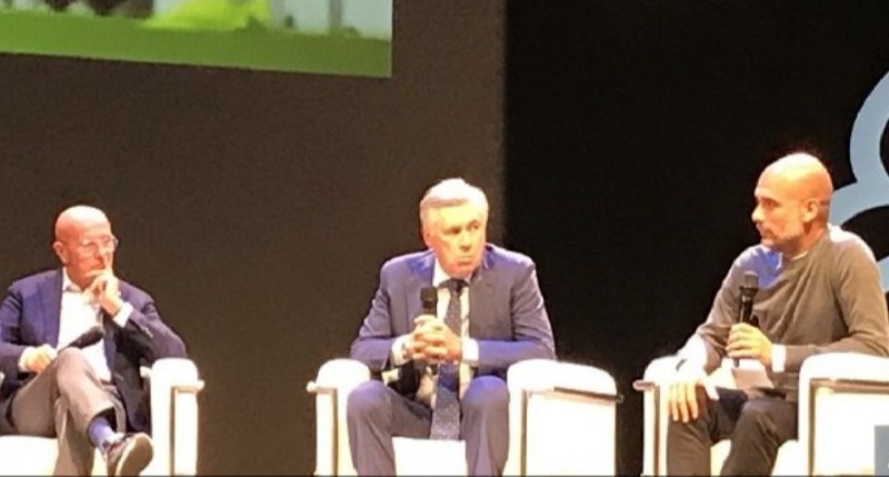 Festival dello Sport, Ancelotti incontra Arrigo Sacchi e Josep Guardiola: “Napoli è una bella famiglia! Calciatori umili e società che vuole crescere: ci sono le condizioni per fare un bel lavoro!”