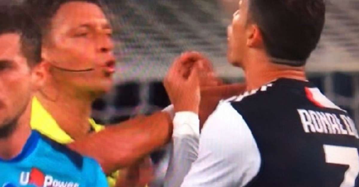 VIDEO  – Juventus-Atalanta, Ronaldo furioso faccia a faccia con Rocchi!