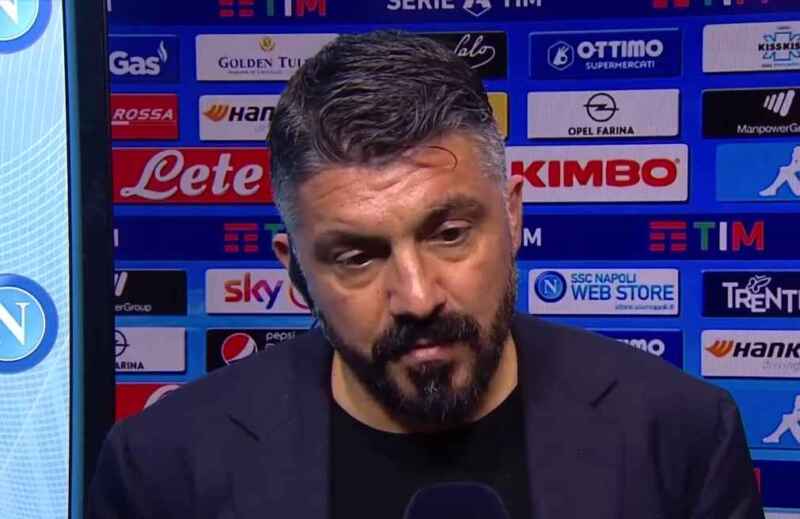 Napoli, Gattuso: “Non siamo fortunati con quest’arbitro, il secondo rigore non c’era”