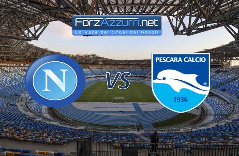Napoli-Pescara 4-0: in gol Zielinski, Ciciretti, Mertens e Petagna