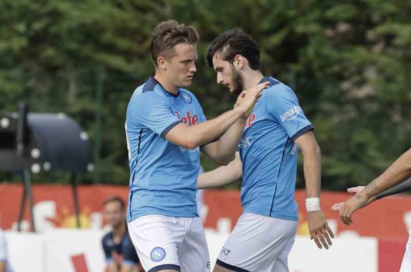 Napoli-Anaune, goleada degli azzurri, brilla Kvara. Finisce 10-0