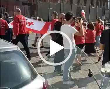 VIDEO – tifosi georgiani al Maradona per Napoli-Sassuolo