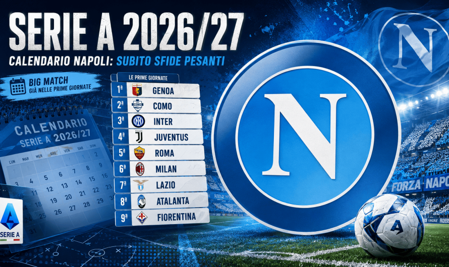 Napoli, calendario 2026/27 da tour de force: tra big match ravvicinati e incroci decisivi per la stagione